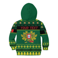 Personalized Portugal Christmas Kid Hoodie Emblem With Flag Style - Wonder Print Shop