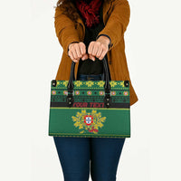 Personalized Portugal Christmas Leather Bag Emblem With Flag Style - Wonder Print Shop