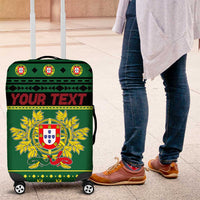 Personalized Portugal Christmas Luggage Cover Emblem With Flag Style - Wonder Print Shop