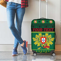 Personalized Portugal Christmas Luggage Cover Emblem With Flag Style - Wonder Print Shop