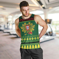 Personalized Portugal Christmas Men Tank Top Emblem With Flag Style - Wonder Print Shop