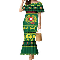 Personalized Portugal Christmas Mermaid Dress Emblem With Flag Style - Wonder Print Shop