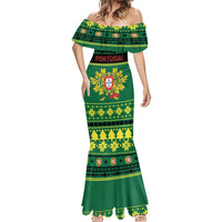 Personalized Portugal Christmas Mermaid Dress Emblem With Flag Style - Wonder Print Shop