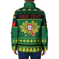 Personalized Portugal Christmas Padded Jacket Emblem With Flag Style - Wonder Print Shop