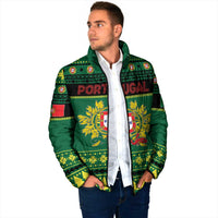 Personalized Portugal Christmas Padded Jacket Emblem With Flag Style - Wonder Print Shop