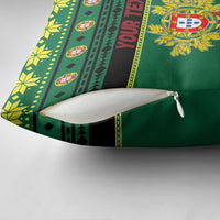 Personalized Portugal Christmas Pillow Cover Emblem With Flag Style - Wonder Print Shop