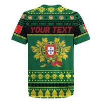 Personalized Portugal Christmas Rugby Jersey Emblem With Flag Style - Wonder Print Shop