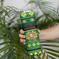 Personalized Portugal Christmas Skinny Tumbler Emblem With Flag Style - Wonder Print Shop