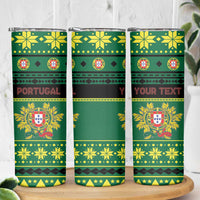 Personalized Portugal Christmas Skinny Tumbler Emblem With Flag Style - Wonder Print Shop