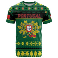 Personalized Portugal Christmas T Shirt Emblem With Flag Style - Wonder Print Shop