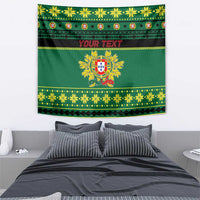 Personalized Portugal Christmas Tapestry Emblem With Flag Style - Wonder Print Shop