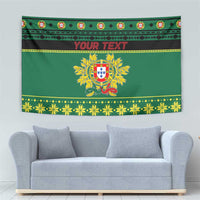 Personalized Portugal Christmas Tapestry Emblem With Flag Style - Wonder Print Shop
