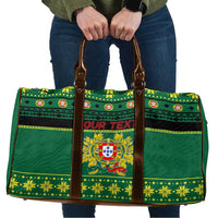Personalized Portugal Christmas Travel Bag Emblem With Flag Style - Wonder Print Shop