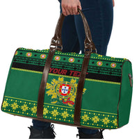 Personalized Portugal Christmas Travel Bag Emblem With Flag Style - Wonder Print Shop