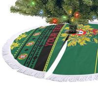 Personalized Portugal Christmas Tree Skirt Emblem With Flag Style LT19