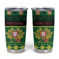 Personalized Portugal Christmas Tumbler Cup Emblem With Flag Style - Wonder Print Shop