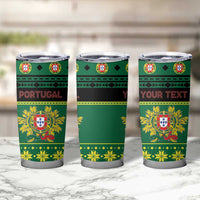 Personalized Portugal Christmas Tumbler Cup Emblem With Flag Style - Wonder Print Shop