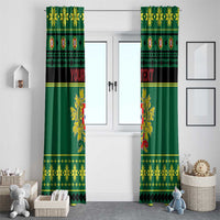 Personalized Portugal Christmas Window Curtain Emblem With Flag Style - Wonder Print Shop