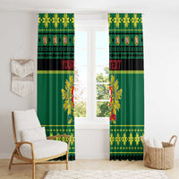 Personalized Portugal Christmas Window Curtain Emblem With Flag Style - Wonder Print Shop