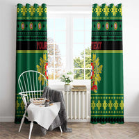 Personalized Portugal Christmas Window Curtain Emblem With Flag Style - Wonder Print Shop