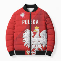 Custom Poland Football Bomber Puffer Jacket Go Bialo-Czerwoni Champions Red
