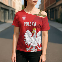 Custom Poland Football Cross Shoulder Shirt Go Bialo-Czerwoni Champions Red