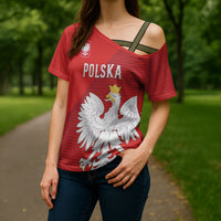 Custom Poland Football Cross Shoulder Shirt Go Bialo-Czerwoni Champions Red
