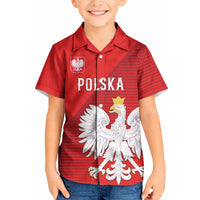 Custom Poland Football Kid Hawaiian Shirt Go Bialo-Czerwoni Champions Red