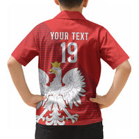 Custom Poland Football Kid Hawaiian Shirt Go Bialo-Czerwoni Champions Red