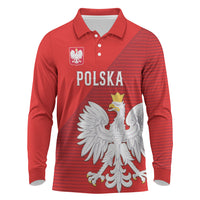 Custom Poland Football Long Sleeve Polo Shirt Go Bialo-Czerwoni Champions Red