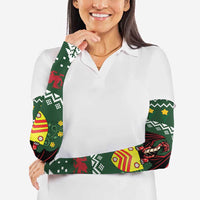 Glamorgan Wales Christmas Arm Sleeves Cymru Dragon And Daffodil - Wonder Print Shop