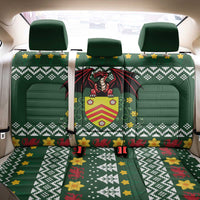 Glamorgan Wales Christmas Back Car Seat Cover Cymru Dragon And Daffodil - Wonder Print Shop