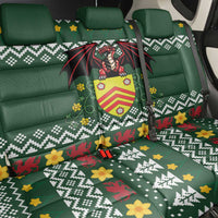 Glamorgan Wales Christmas Back Car Seat Cover Cymru Dragon And Daffodil - Wonder Print Shop