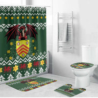 Glamorgan Wales Christmas Bathroom Set Cymru Dragon And Daffodil - Wonder Print Shop