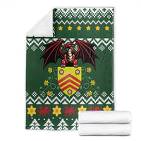 Glamorgan Wales Christmas Blanket Cymru Dragon And Daffodil - Wonder Print Shop