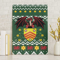 Glamorgan Wales Christmas Canvas Wall Art Cymru Dragon And Daffodil - Wonder Print Shop