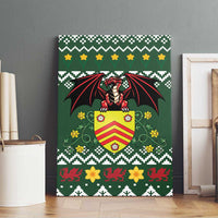 Glamorgan Wales Christmas Canvas Wall Art Cymru Dragon And Daffodil - Wonder Print Shop
