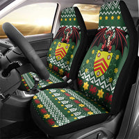 Glamorgan Wales Christmas Car Seat Cover Cymru Dragon And Daffodil - Wonder Print Shop