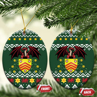 Glamorgan Wales Christmas Ceramic Ornament Cymru Dragon And Daffodil - Wonder Print Shop