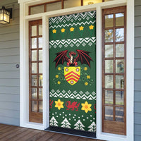 Glamorgan Wales Christmas Door Cover Cymru Dragon And Daffodil - Wonder Print Shop