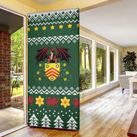 Glamorgan Wales Christmas Door Cover Cymru Dragon And Daffodil - Wonder Print Shop