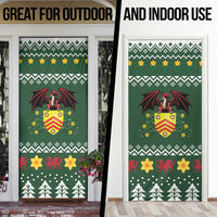 Glamorgan Wales Christmas Door Cover Cymru Dragon And Daffodil - Wonder Print Shop