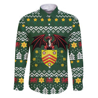 Glamorgan Wales Christmas Family Matching Puletasi and Hawaiian Shirt Cymru Dragon And Daffodil - Wonder Print Shop