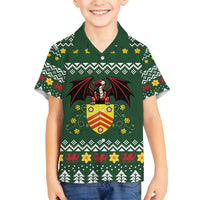Glamorgan Wales Christmas Family Matching Summer Maxi Dress and Hawaiian Shirt Cymru Dragon And Daffodil - Wonder Print Shop