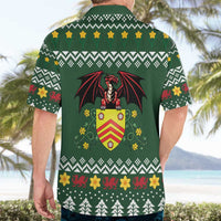 Glamorgan Wales Christmas Hawaiian Shirt Cymru Dragon And Daffodil - Wonder Print Shop