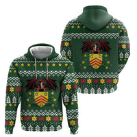 Glamorgan Wales Christmas Hoodie Cymru Dragon And Daffodil - Wonder Print Shop