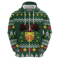 Glamorgan Wales Christmas Hoodie Cymru Dragon And Daffodil - Wonder Print Shop