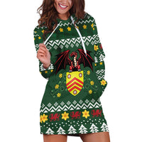 Glamorgan Wales Christmas Hoodie Dress Cymru Dragon And Daffodil - Wonder Print Shop