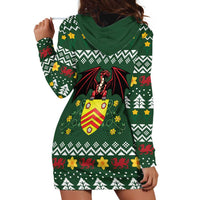 Glamorgan Wales Christmas Hoodie Dress Cymru Dragon And Daffodil - Wonder Print Shop
