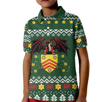 Glamorgan Wales Christmas Kid Polo Shirt Cymru Dragon And Daffodil - Wonder Print Shop